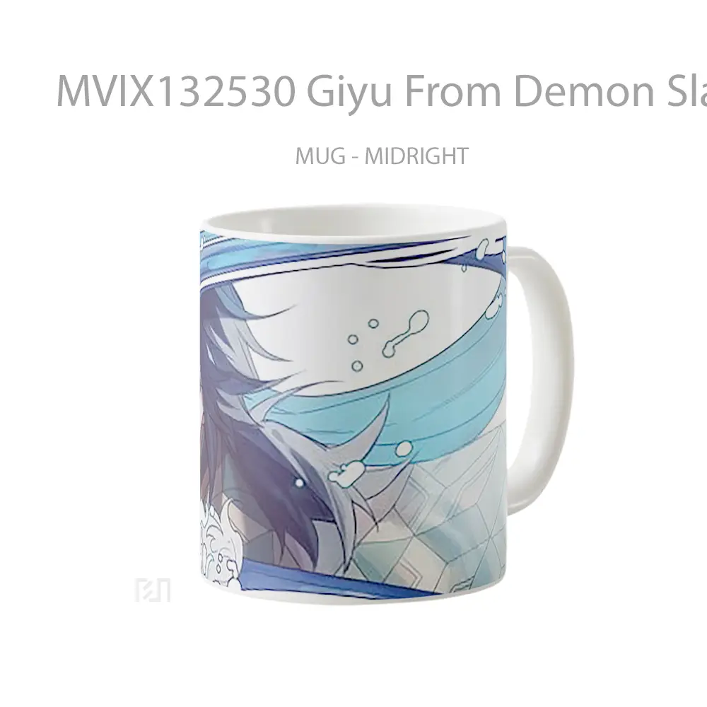 Mug Giyu From Demon Slayer Cangkir Anime - All-side / Desain