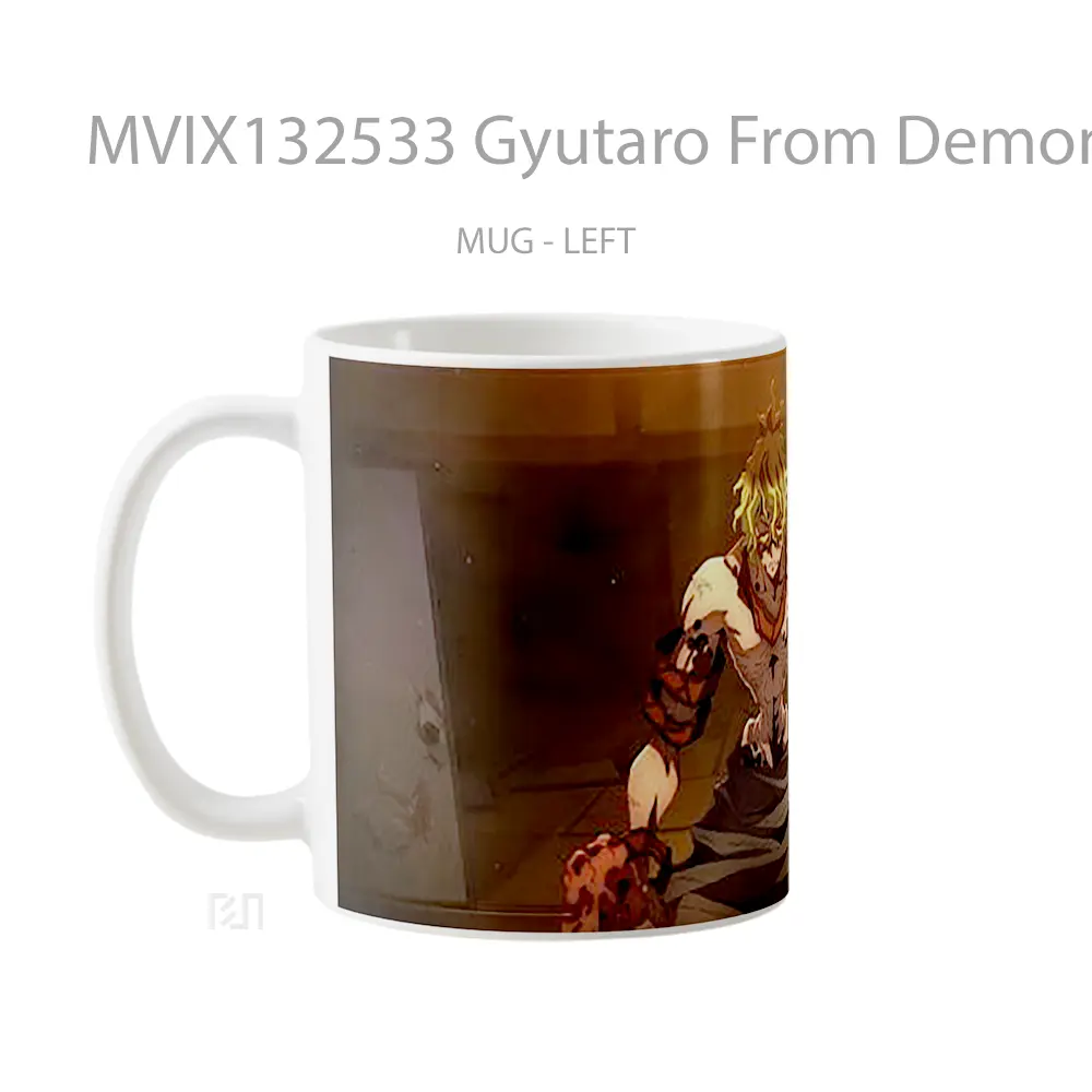 Mug Gyutaro From Demon Slayer Cangkir Anime - All-side / Desain