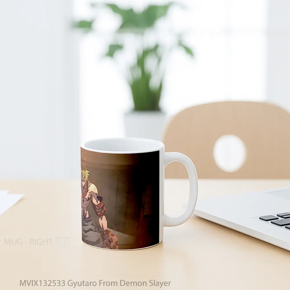 Mug Gyutaro From Demon Slayer Cangkir Anime - All-side / Desain