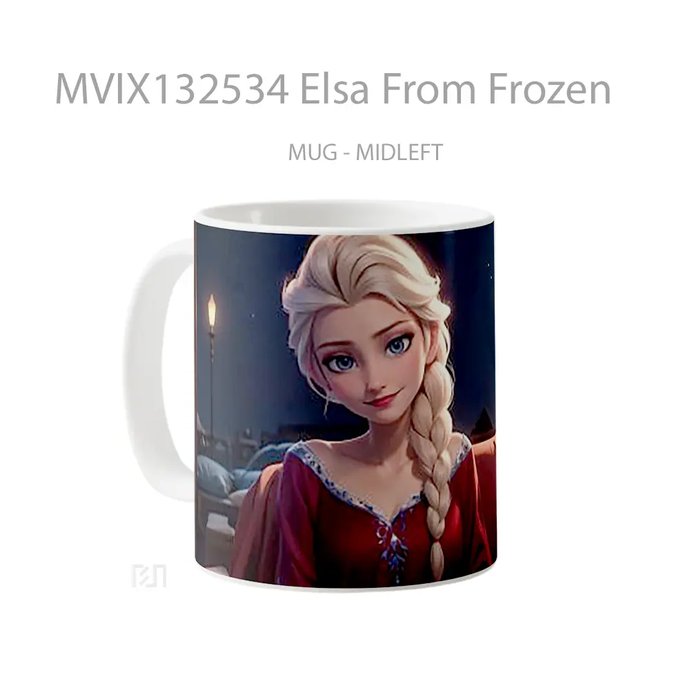 Mug Elsa From Frozen Gelas Keramik Unik - All-side / Desain