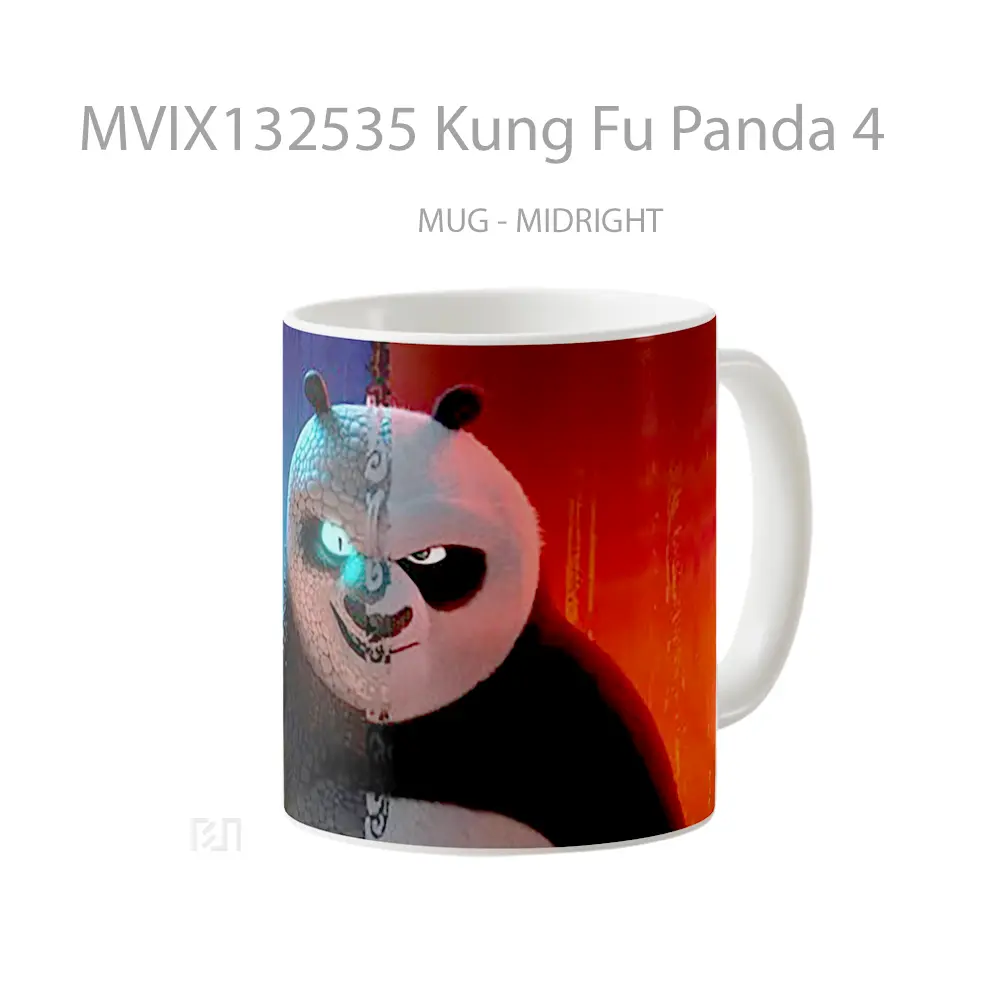 Mug Kung Fu Panda 4 Gelas Hewan Lucu - All-side / Desain