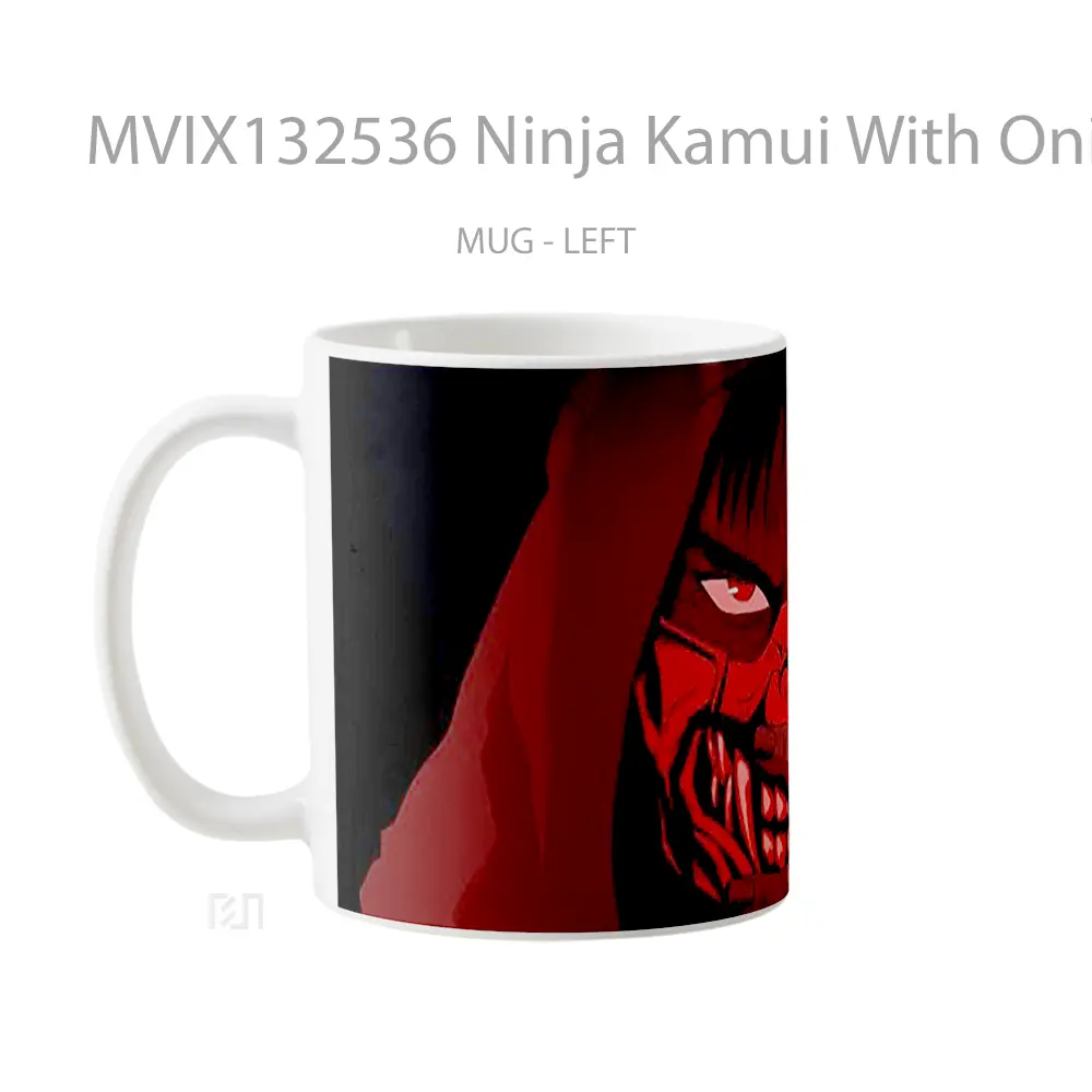 Mug Ninja Kamui With Oni Mask Gelas Keramik Unik - All-side / Desain