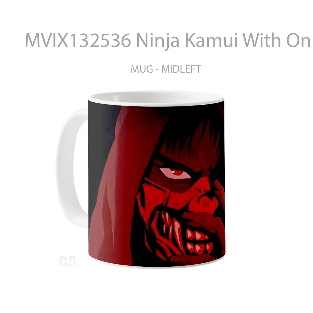Mug Ninja Kamui With Oni Mask Gelas Keramik Unik - All-side / Desain