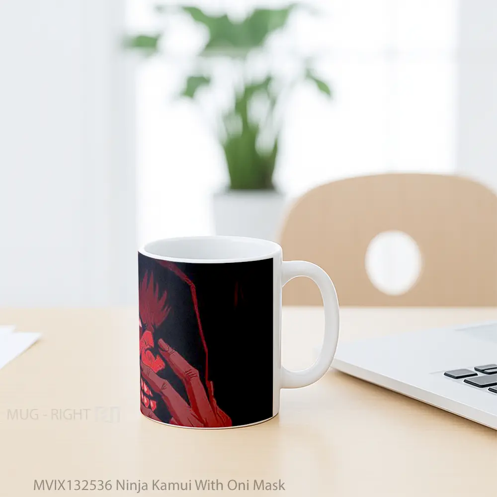 Mug Ninja Kamui With Oni Mask Gelas Keramik Unik - All-side / Desain