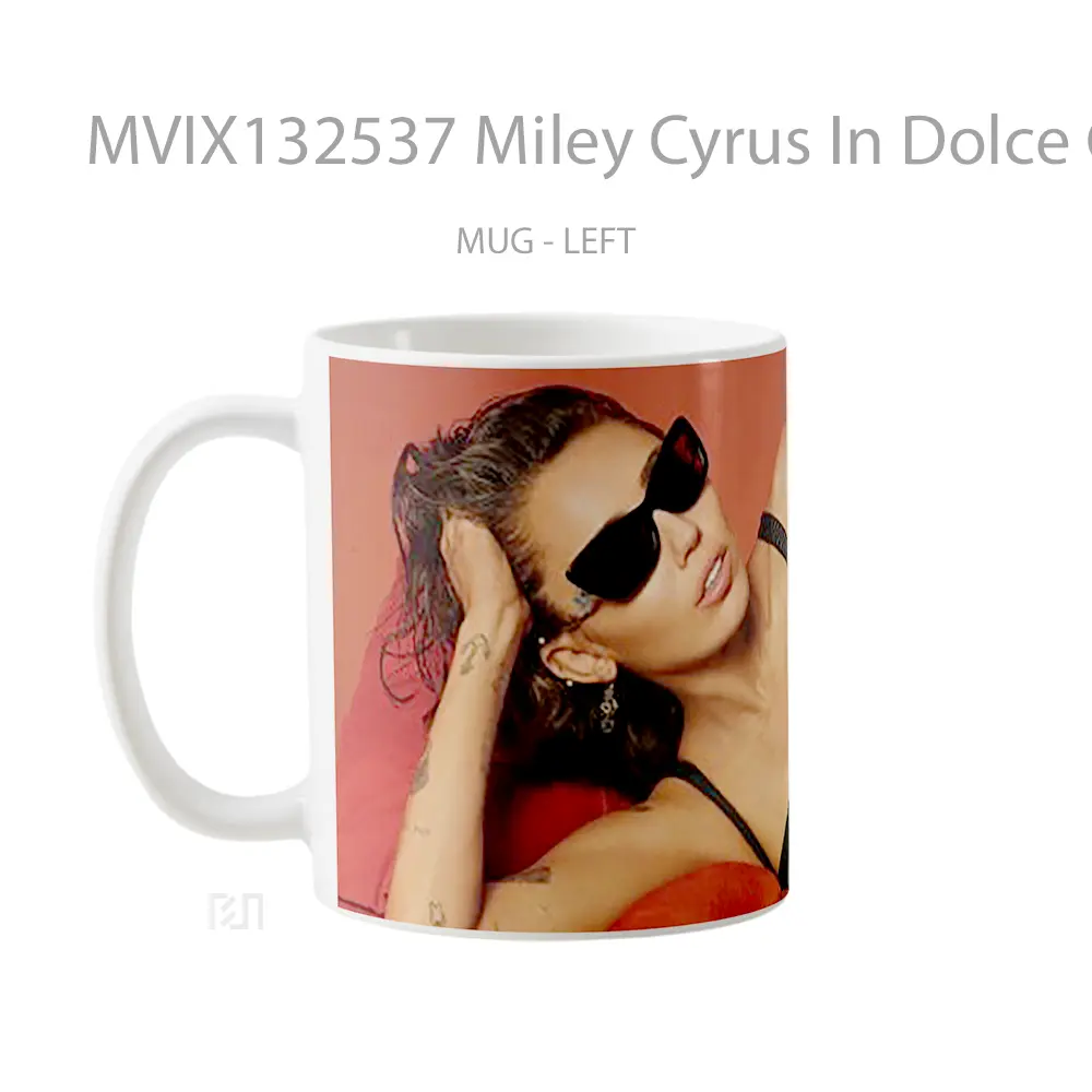 Mug Miley Cyrus In Dolce Gabbana Campaign Gelas Selebriti - All-side / Desain