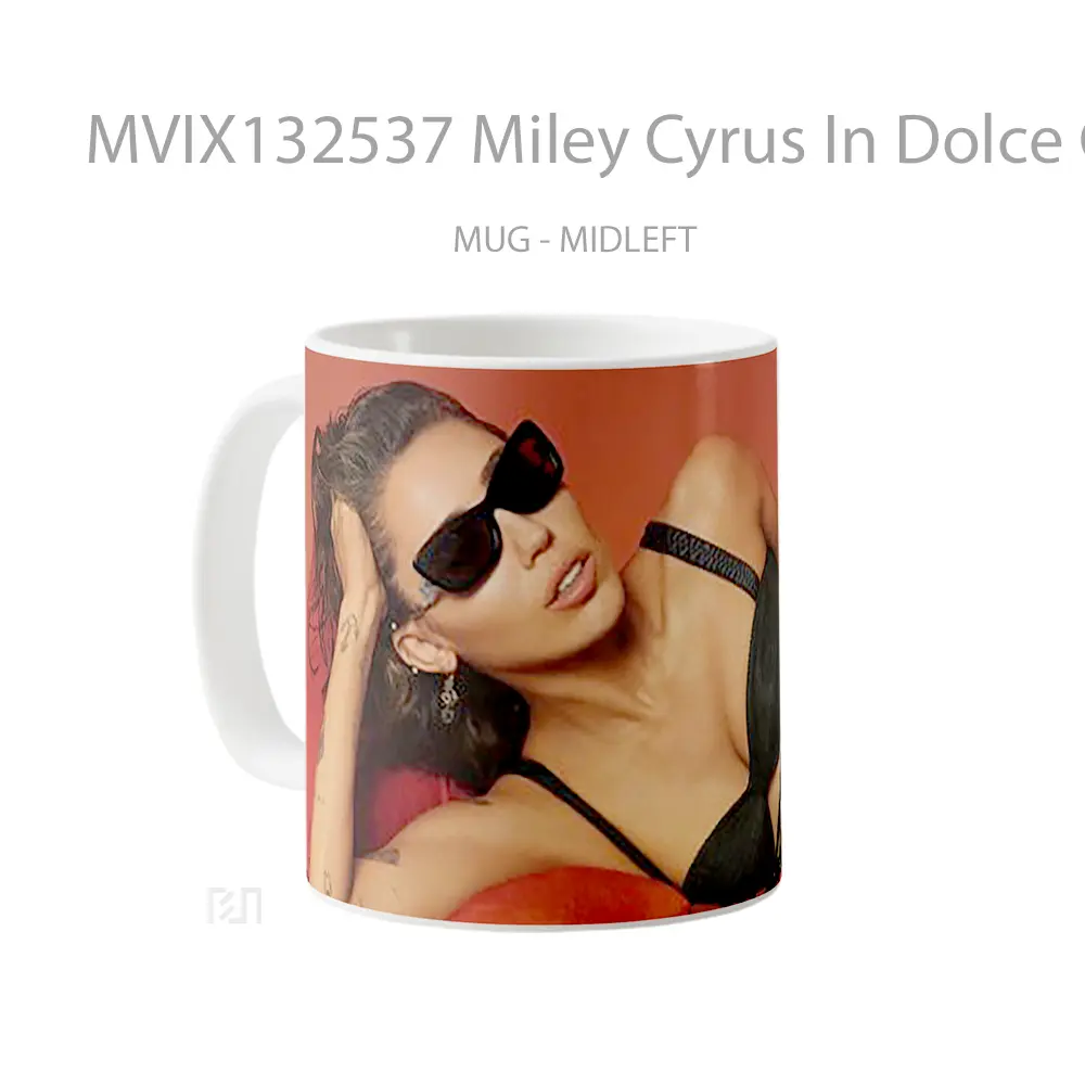 Mug Miley Cyrus In Dolce Gabbana Campaign Gelas Selebriti - All-side / Desain