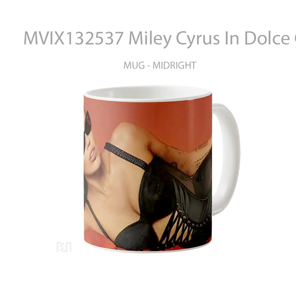Mug Miley Cyrus In Dolce Gabbana Campaign Gelas Selebriti - All-side / Desain
