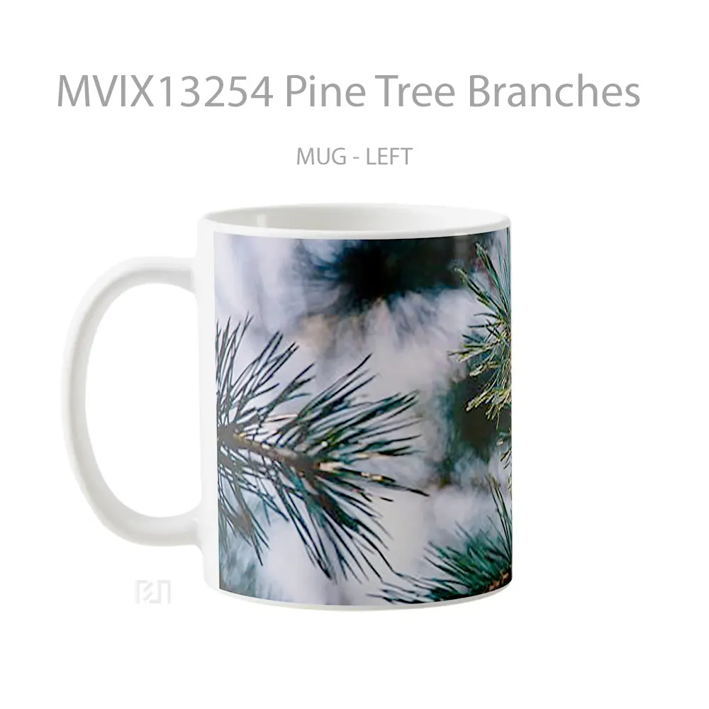 Mug Pine Tree Branches Gelas Pemandangan Alam - All-side / Desain