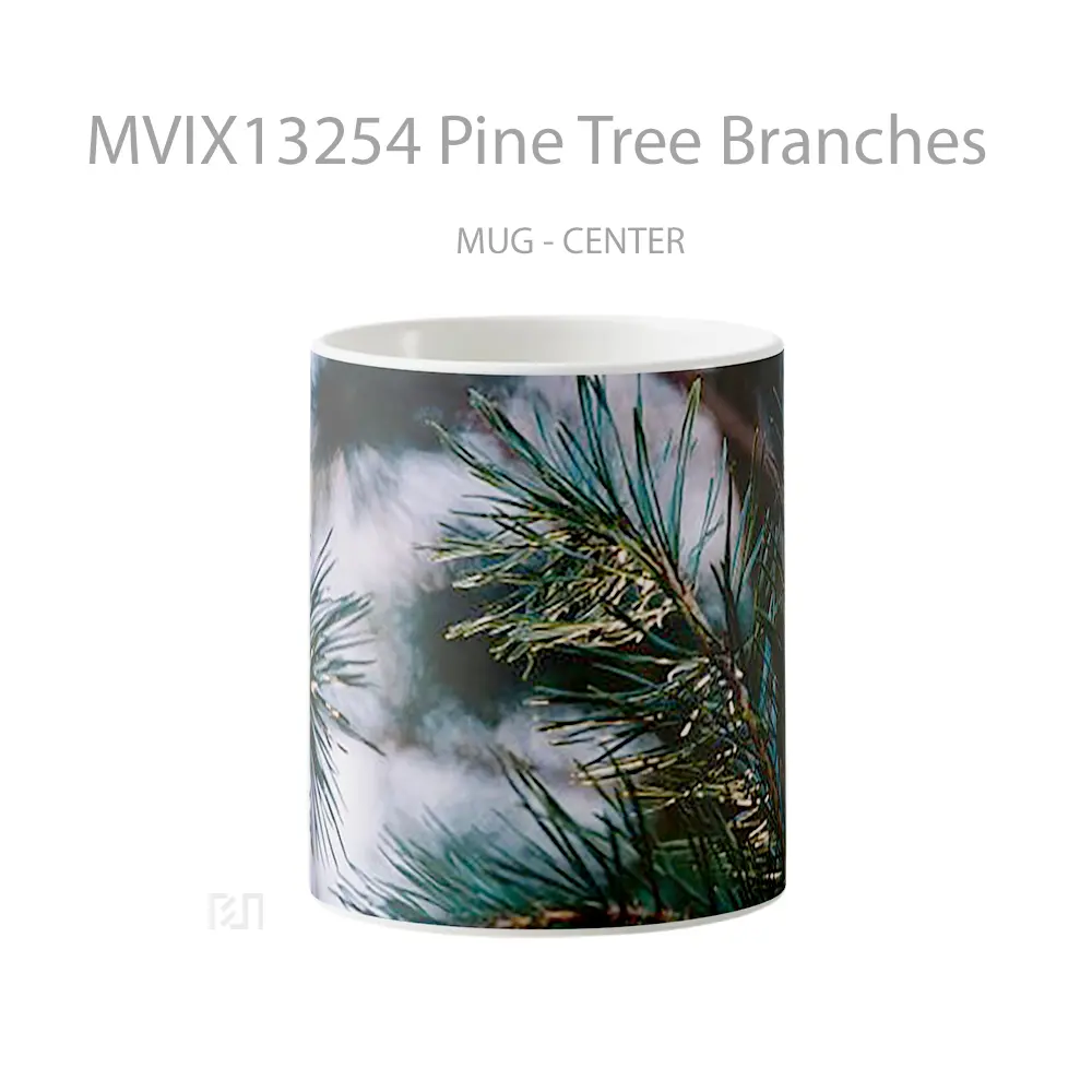 Mug Pine Tree Branches Gelas Pemandangan Alam