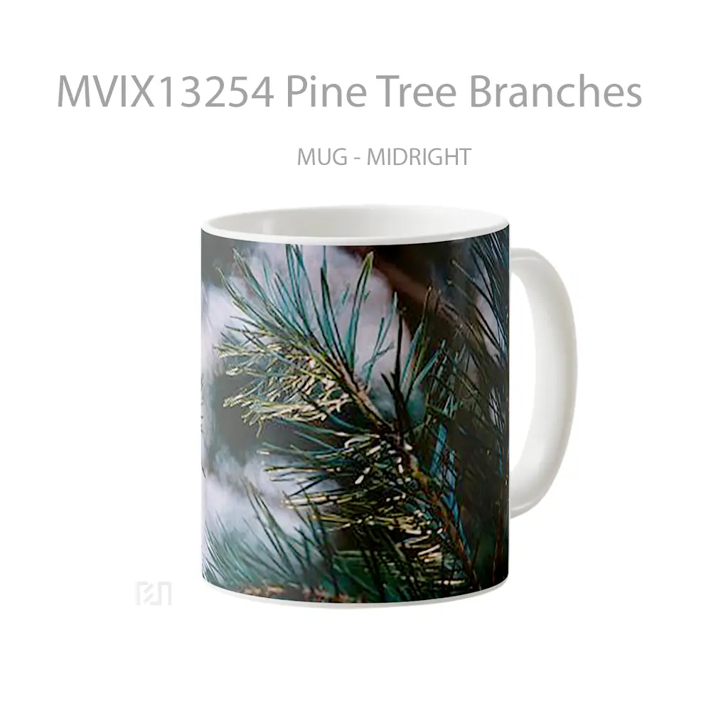 Mug Pine Tree Branches Gelas Pemandangan Alam - All-side / Desain
