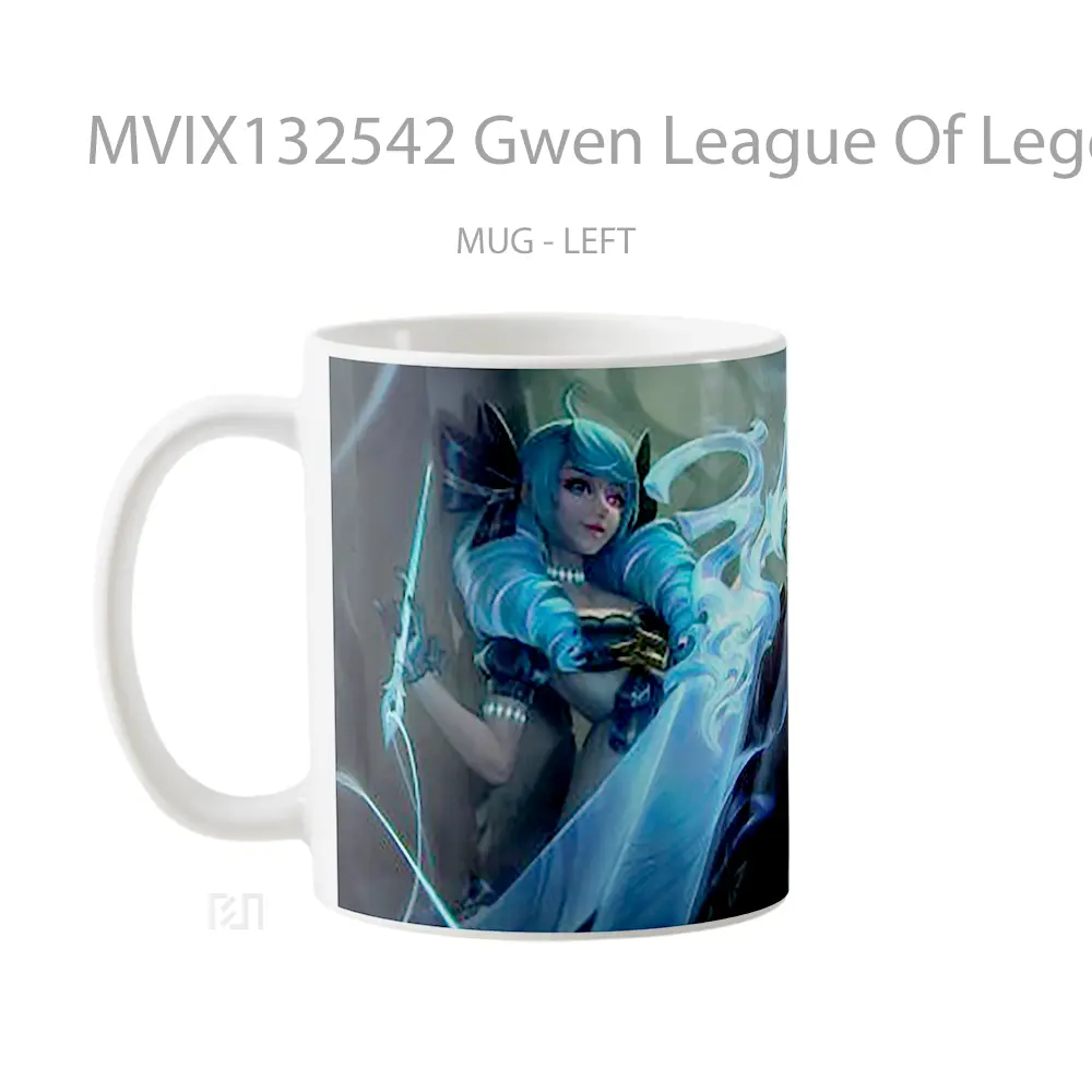 Mug Gwen League Of Legends V2 Cangkir Gamer - All-side / Desain