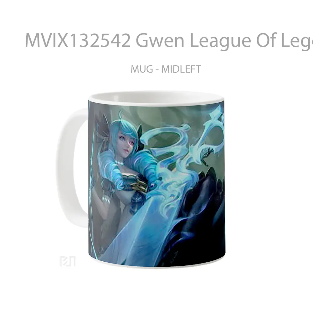 Mug Gwen League Of Legends V2 Cangkir Gamer - All-side / Desain