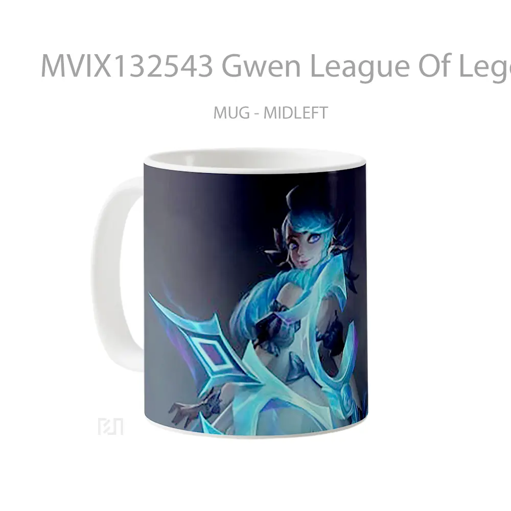 Mug Gwen League Of Legends V3 Cangkir Gamer - All-side / Desain