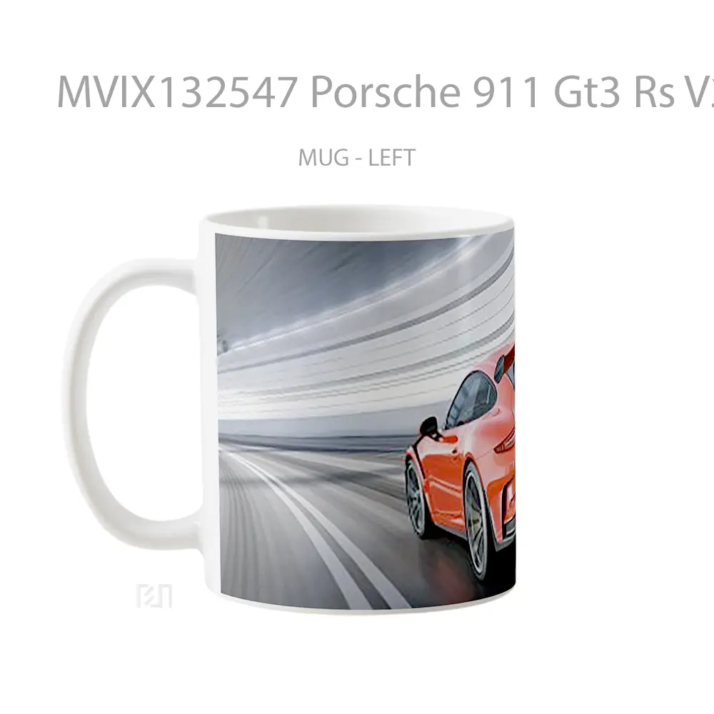 Mug Porsche 911 Gt3 Rs V2 Cangkir Mobil - All-side / Desain