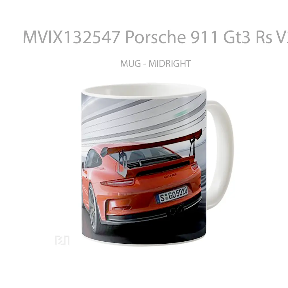 Mug Porsche 911 Gt3 Rs V2 Cangkir Mobil - All-side / Desain