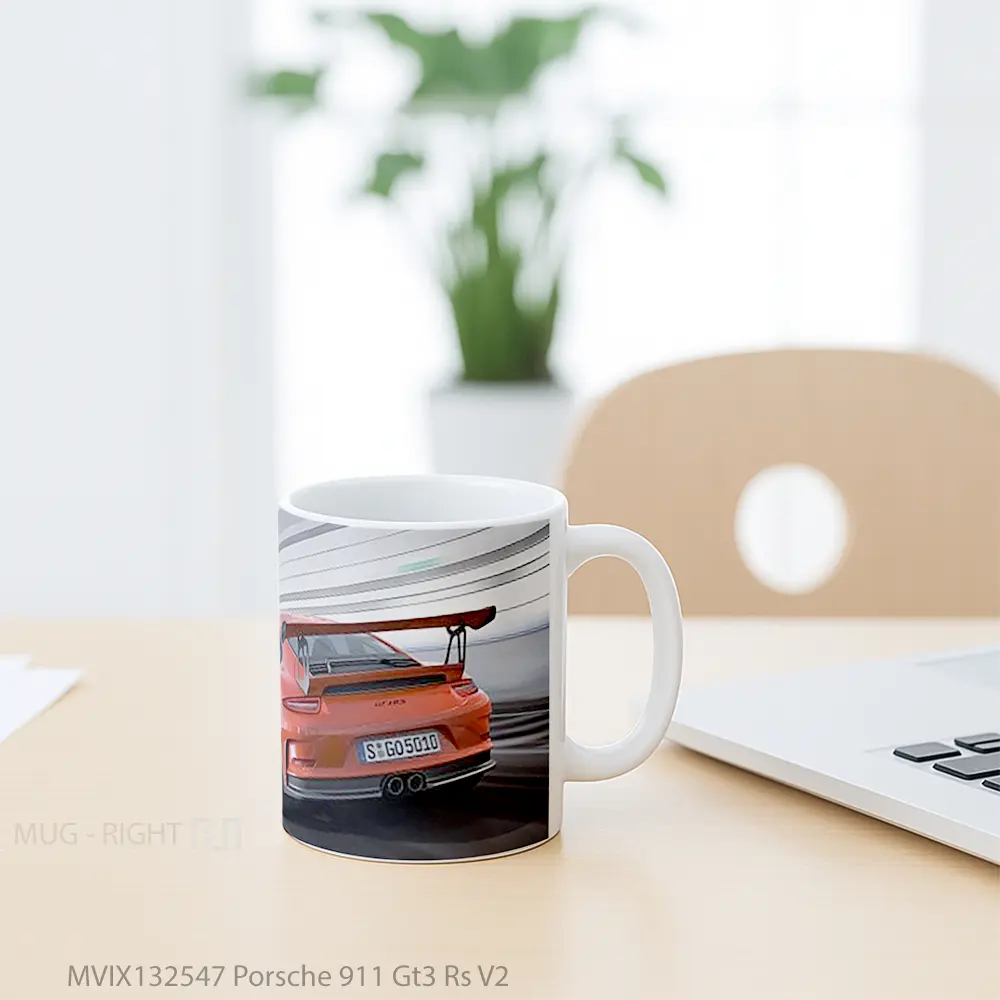 Mug Porsche 911 Gt3 Rs V2 Cangkir Mobil - All-side / Desain