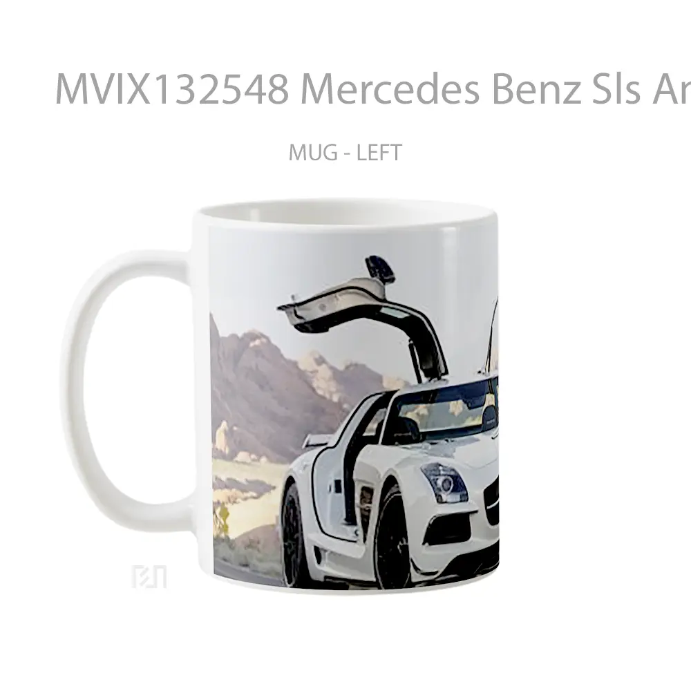 Mug Mercedes Benz Sls Amg Black Series Cangkir Mobil - All-side / Desain