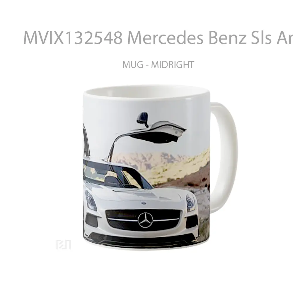 Mug Mercedes Benz Sls Amg Black Series Cangkir Mobil - All-side / Desain