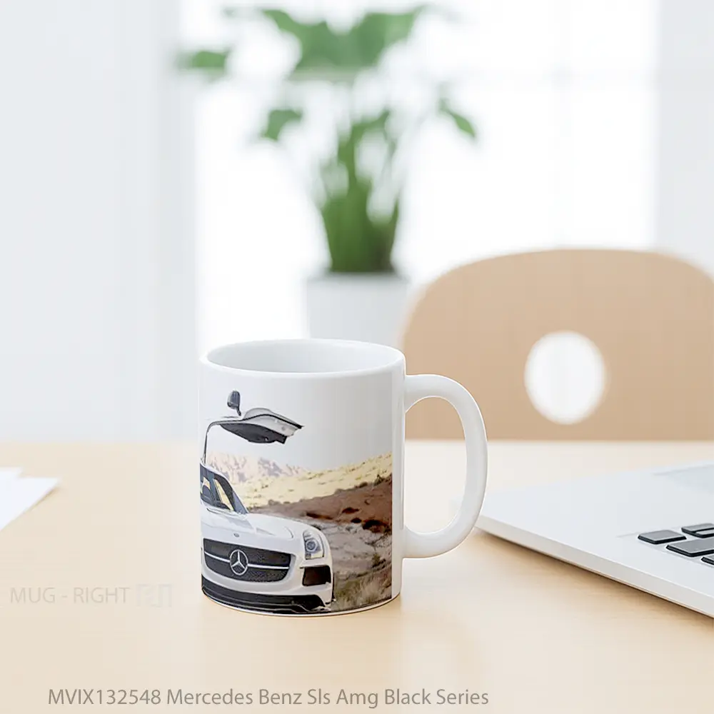 Mug Mercedes Benz Sls Amg Black Series Cangkir Mobil - All-side / Desain