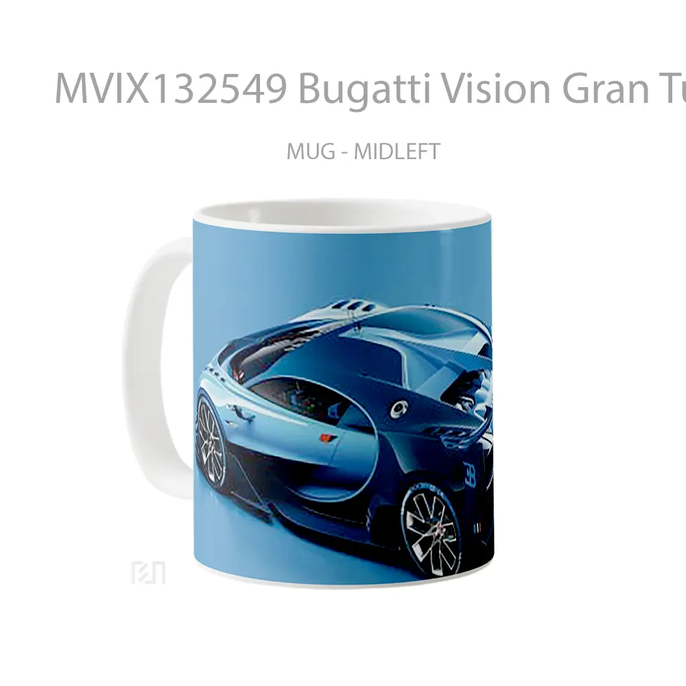 Mug Bugatti Vision Gran Turismo Gelas Superhero - All-side / Desain