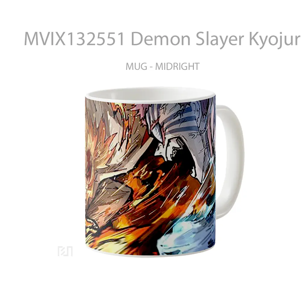 Mug Demon Slayer Kyojuro Rengoku Vs Akaza Cangkir Anime - All-side / Desain