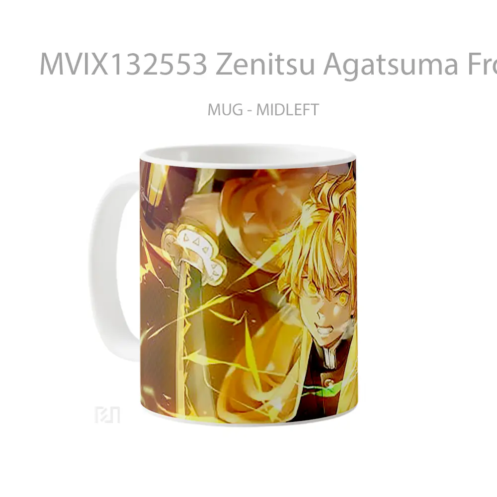 Mug Zenitsu Agatsuma From Demon Slayer Cangkir Anime - All-side / Desain