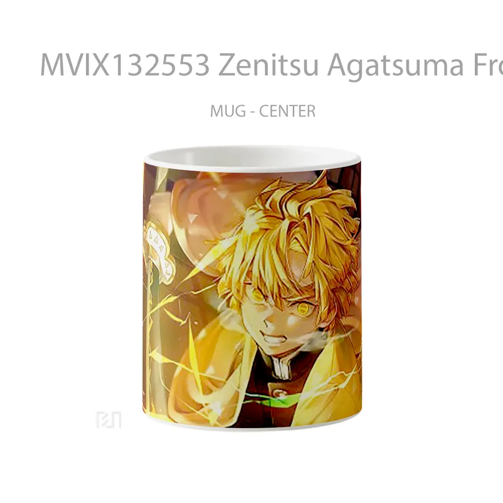 Mug Zenitsu Agatsuma From Demon Slayer Cangkir Anime