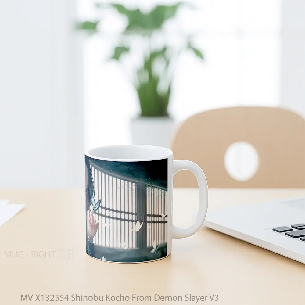 Mug Shinobu Kocho From Demon Slayer V3 Cangkir Anime - All-side / Desain
