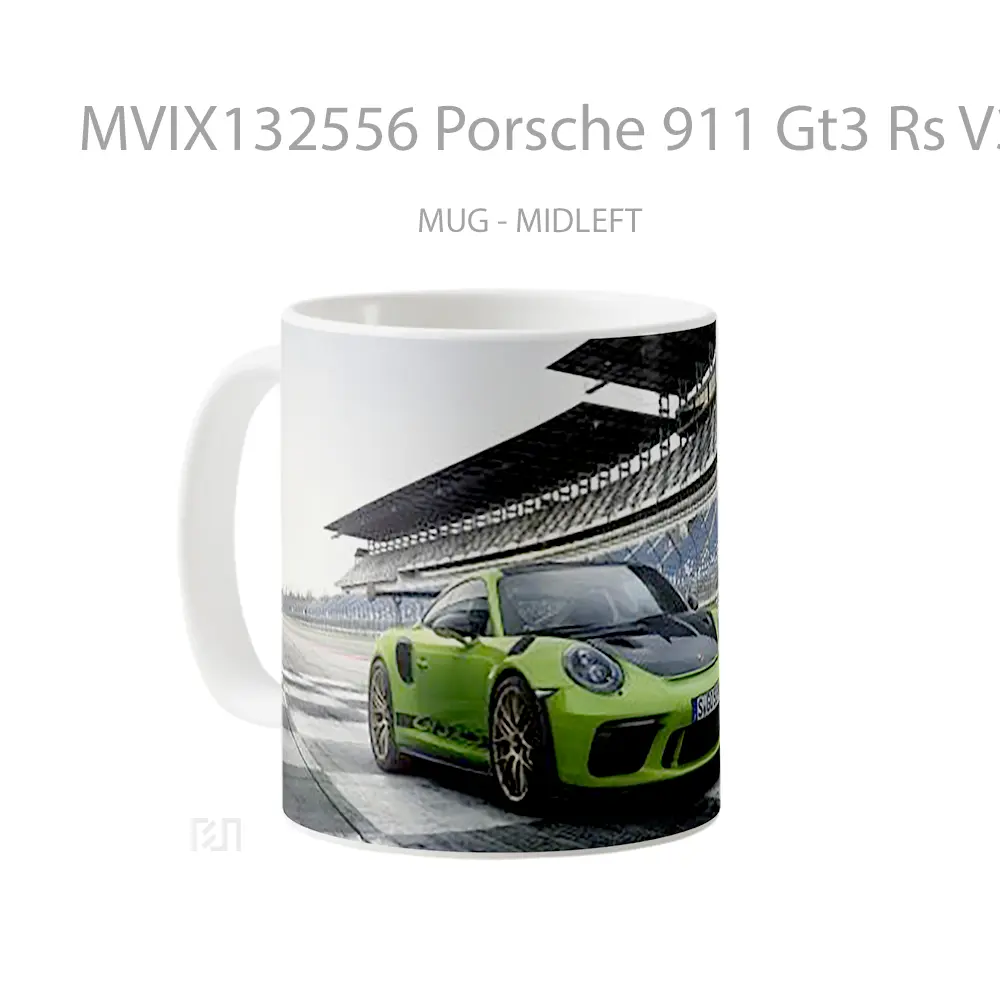 Mug Porsche 911 Gt3 Rs V3 Cangkir Mobil - All-side / Desain