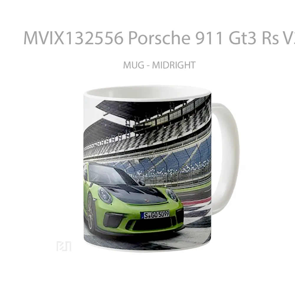 Mug Porsche 911 Gt3 Rs V3 Cangkir Mobil - All-side / Desain