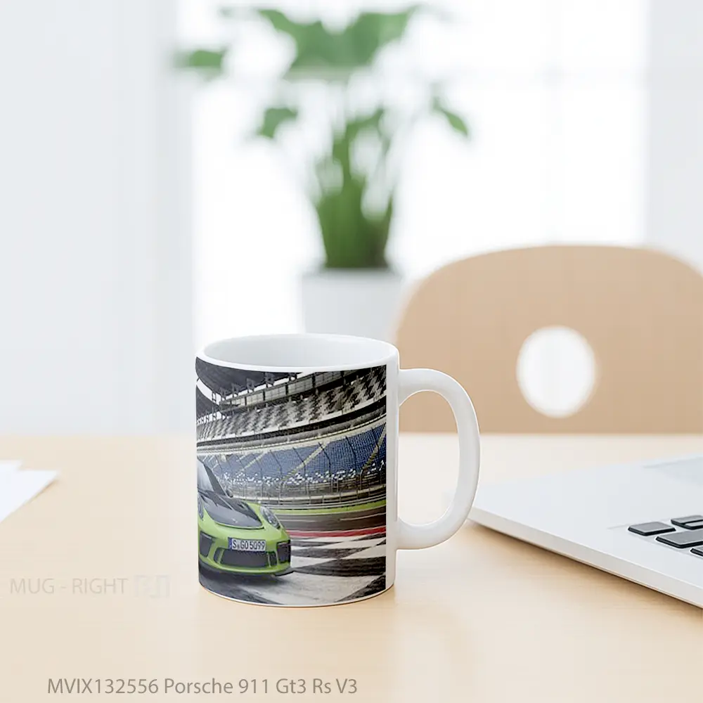 Mug Porsche 911 Gt3 Rs V3 Cangkir Mobil - All-side / Desain