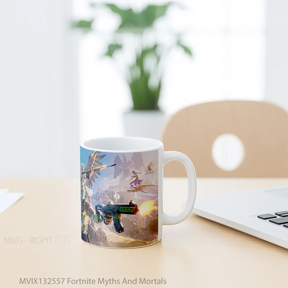 Mug Fortnite Myths And Mortals Cangkir Gamer - All-side / Desain
