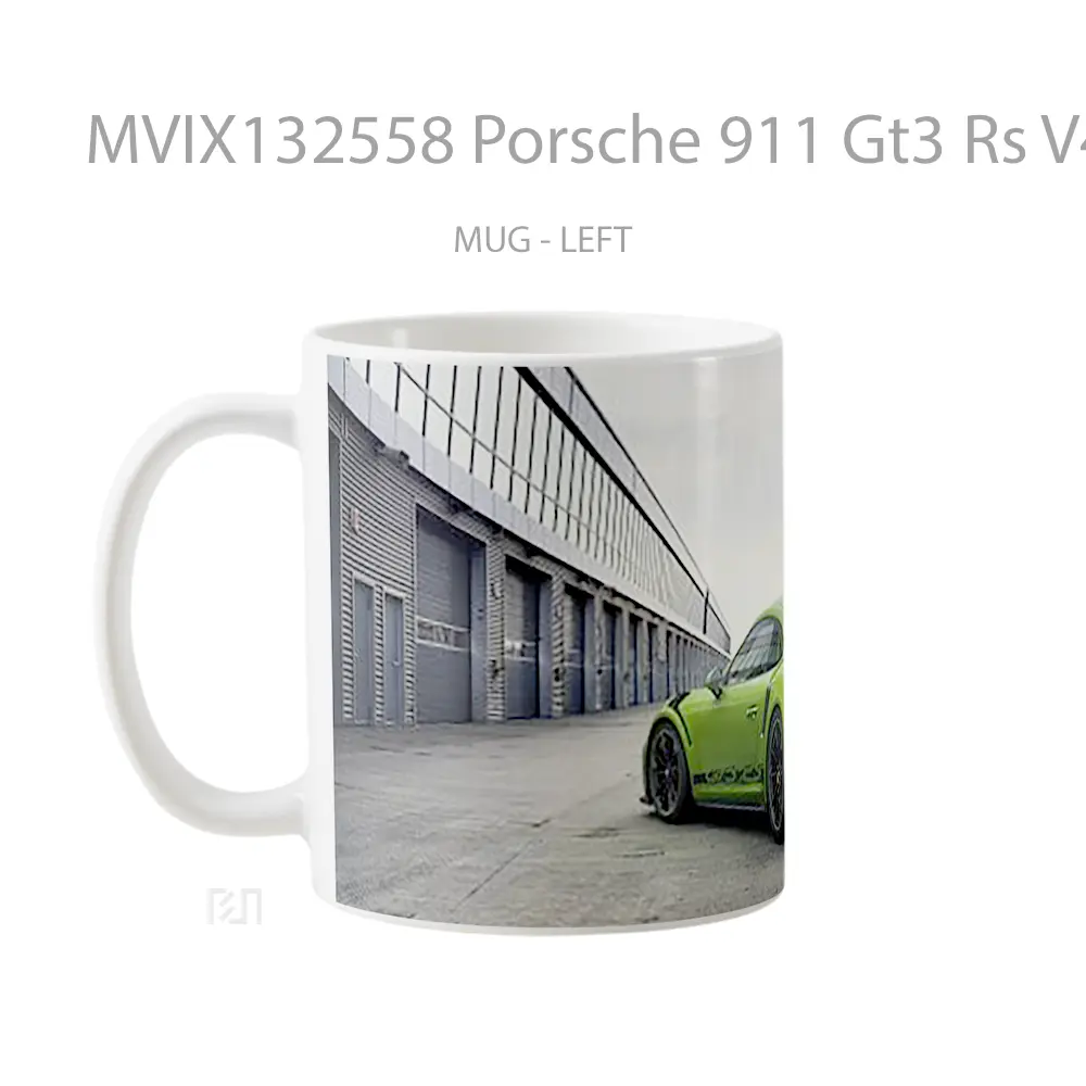 Mug Porsche 911 Gt3 Rs V4 Cangkir Mobil - All-side / Desain
