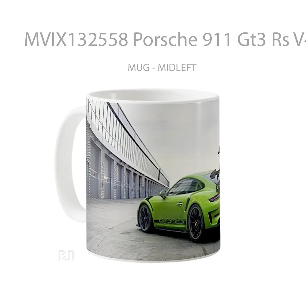 Mug Porsche 911 Gt3 Rs V4 Cangkir Mobil - All-side / Desain