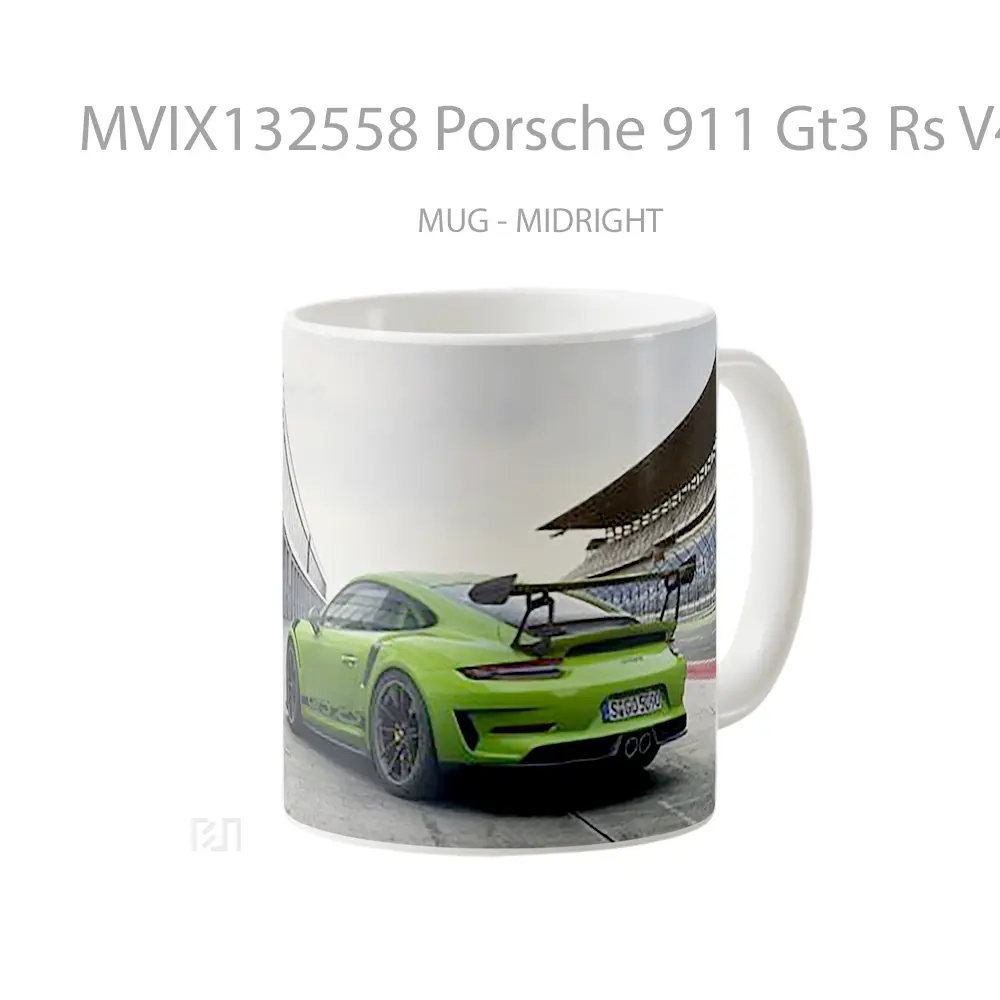 Mug Porsche 911 Gt3 Rs V4 Cangkir Mobil - All-side / Desain