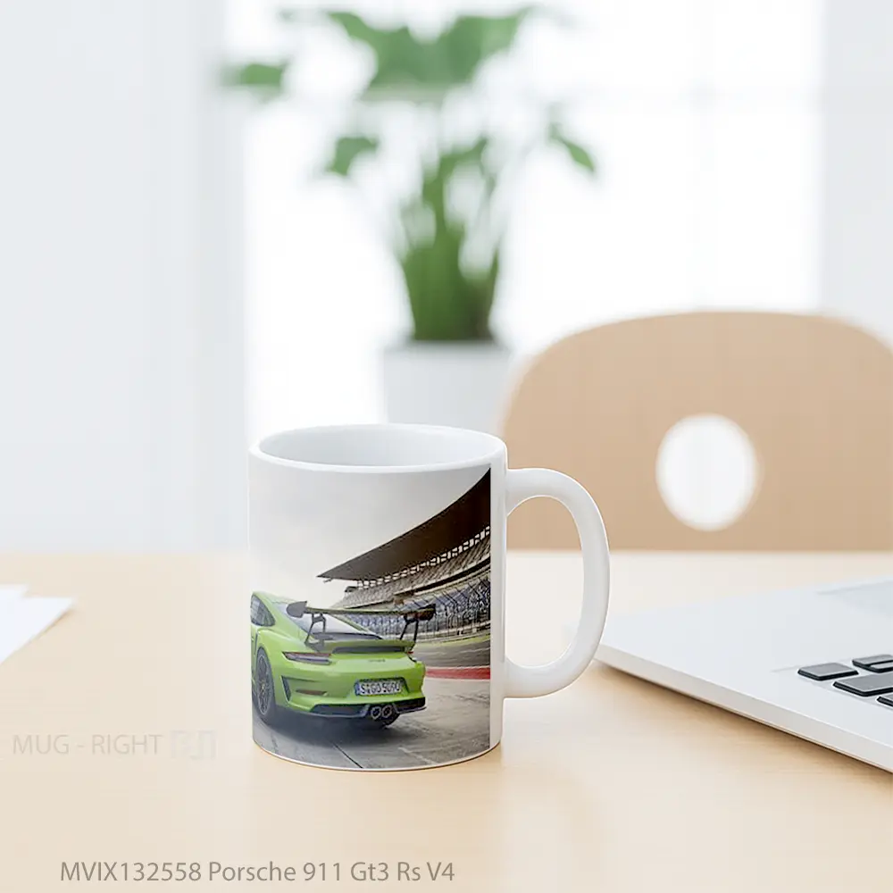 Mug Porsche 911 Gt3 Rs V4 Cangkir Mobil - All-side / Desain