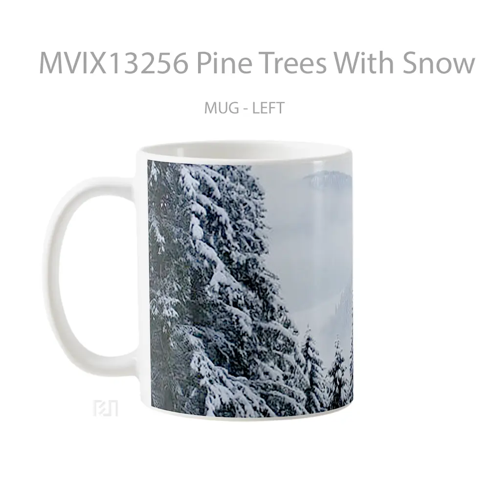 Mug Pine Trees With Snow Gelas Pemandangan Alam - All-side / Desain