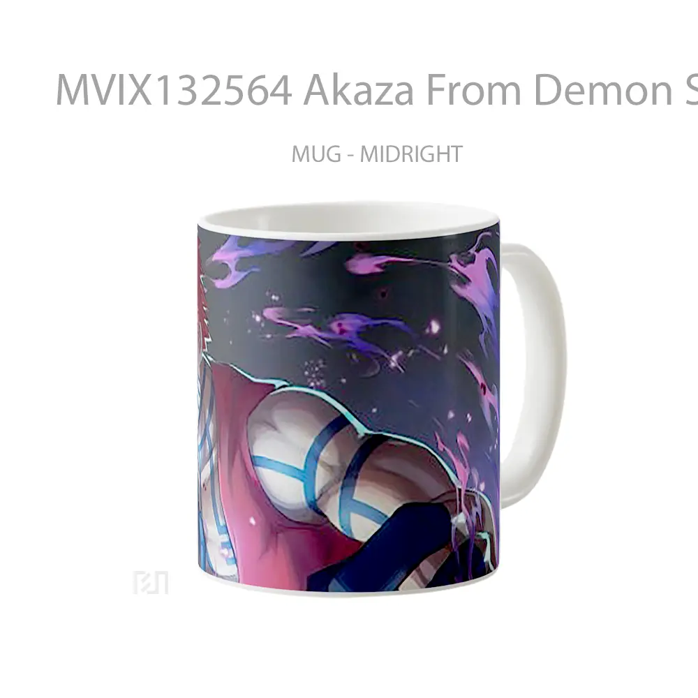 Mug Akaza From Demon Slayer V3 Cangkir Anime - All-side / Desain