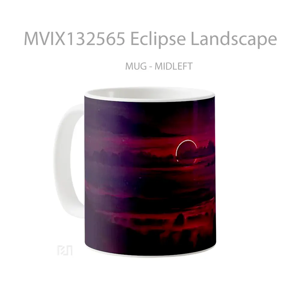 Mug Eclipse Landscape Gelas Pemandangan Alam - All-side / Desain