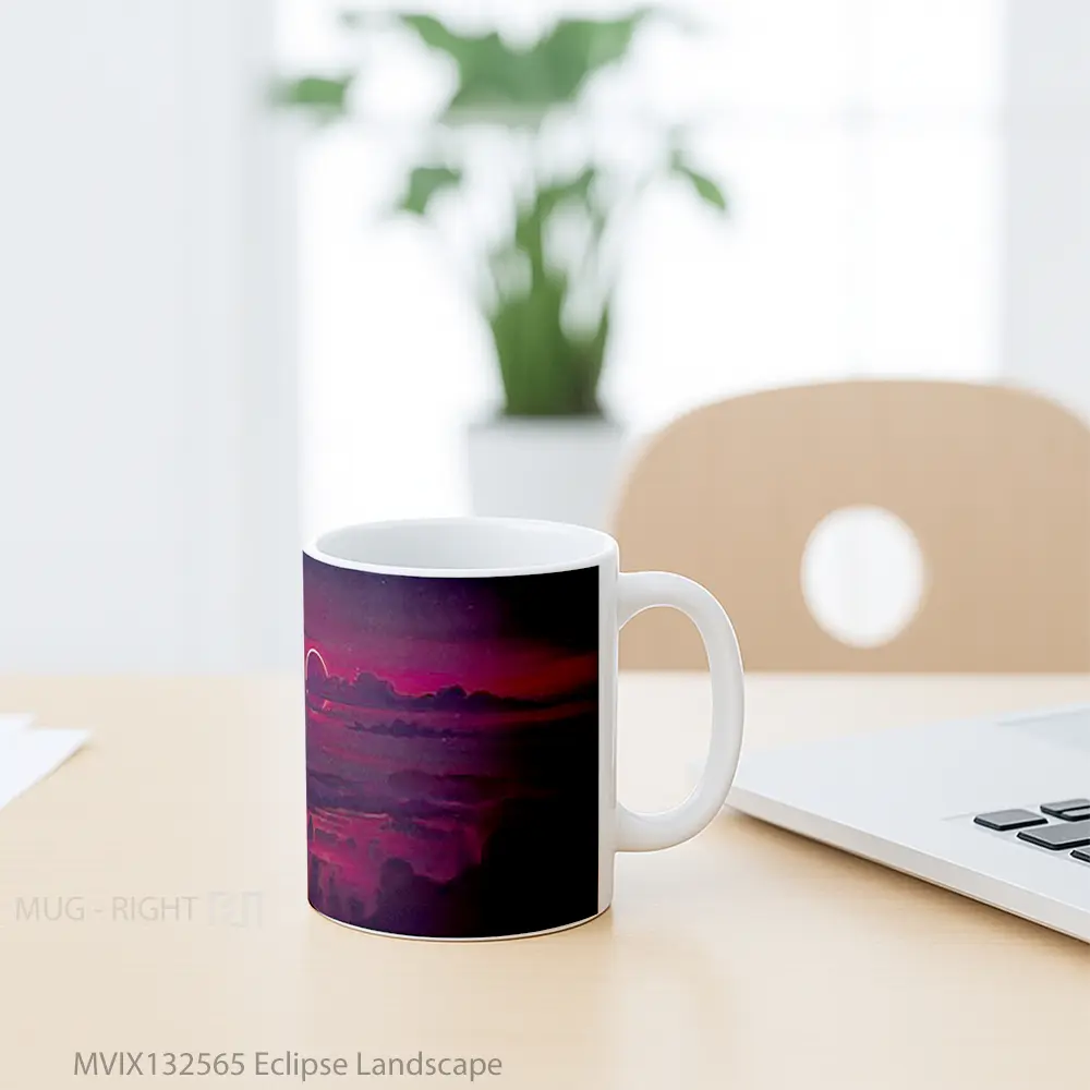 Mug Eclipse Landscape Gelas Pemandangan Alam - All-side / Desain
