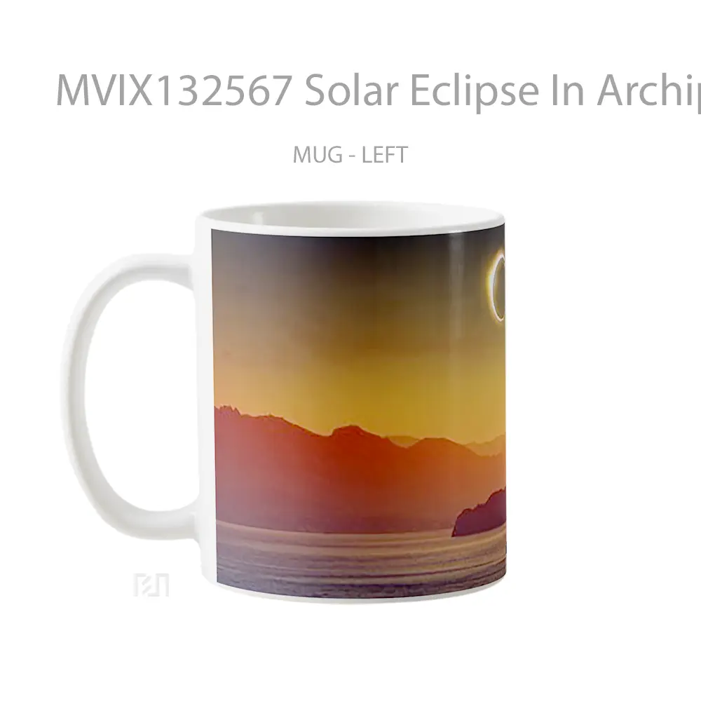 Mug Solar Eclipse In Archipelago Landscape Gelas Pemandangan Alam - All-side / Desain