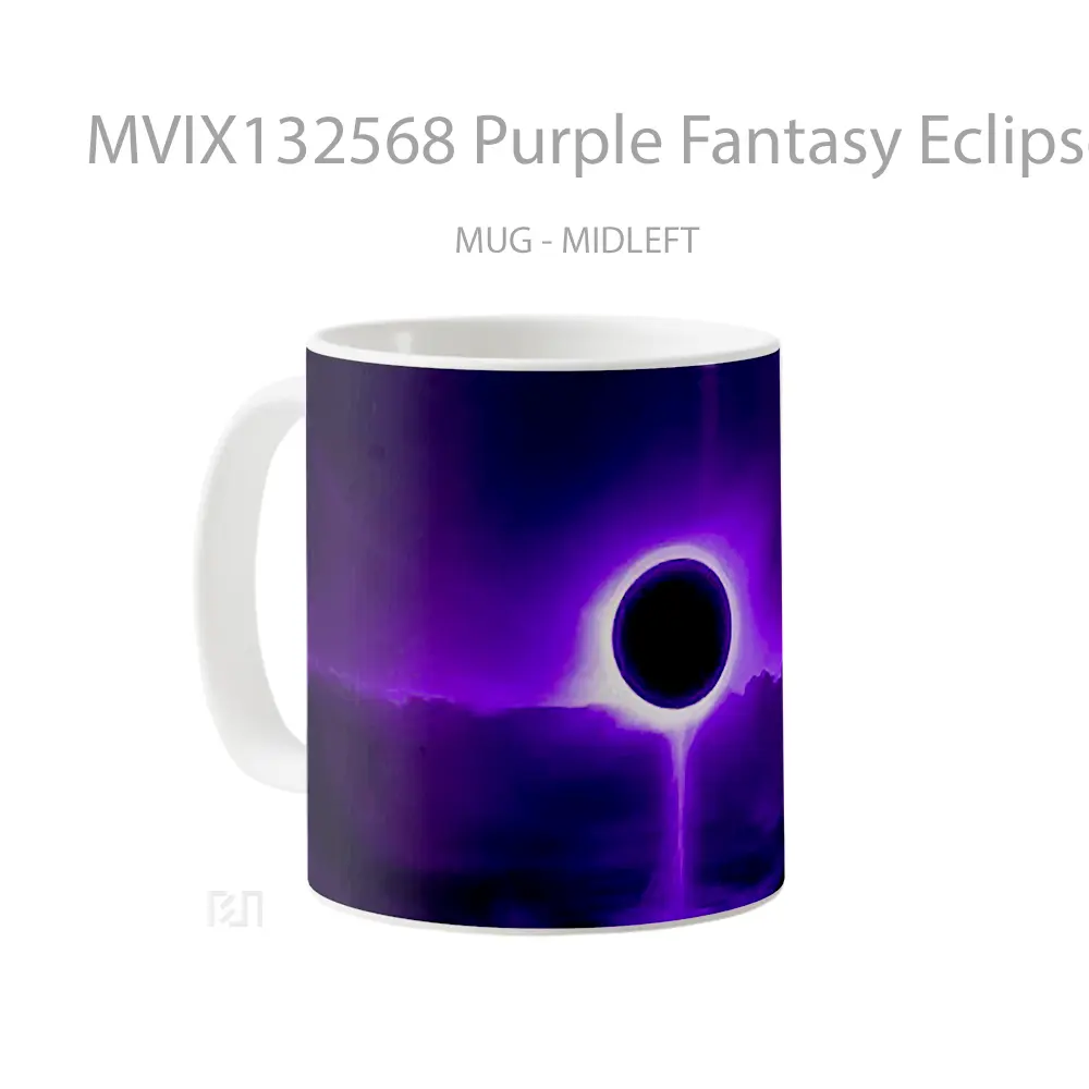 Mug Purple Fantasy Eclipse Gelas Fantasi - All-side / Desain