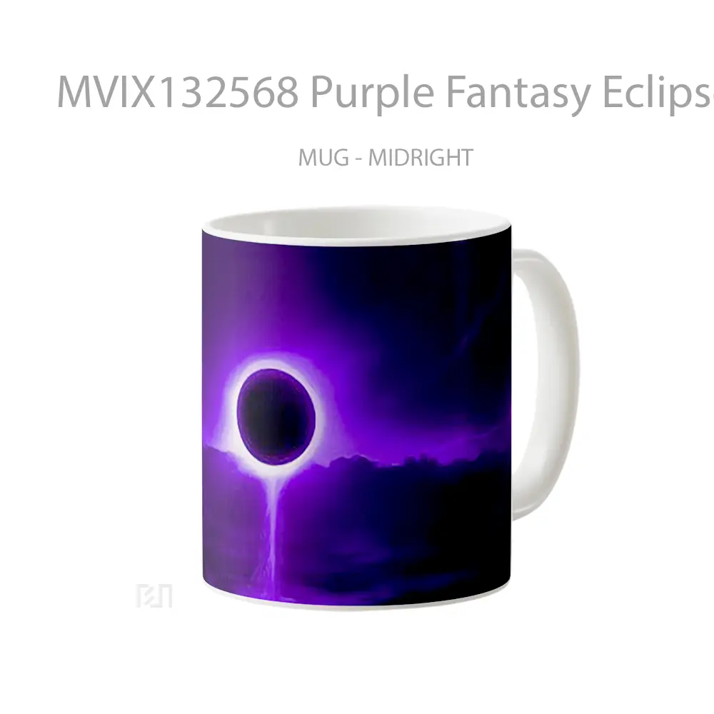 Mug Purple Fantasy Eclipse Gelas Fantasi - All-side / Desain