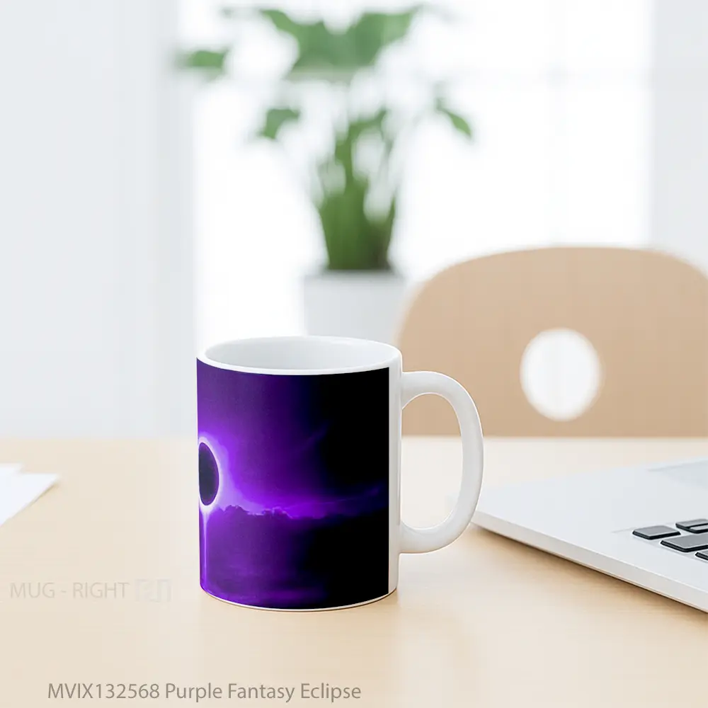 Mug Purple Fantasy Eclipse Gelas Fantasi - All-side / Desain