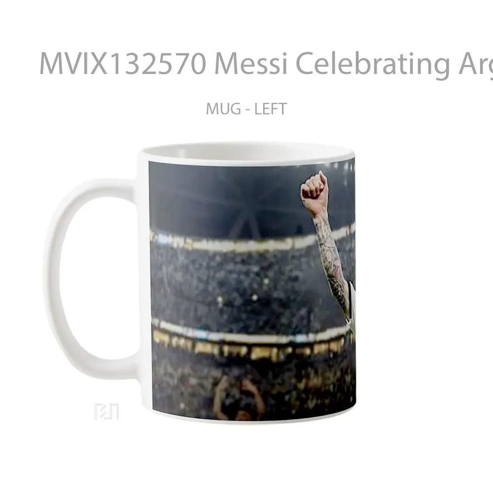 Mug Messi Celebrating Argentina National Team Gelas Keramik Unik - All-side / Desain