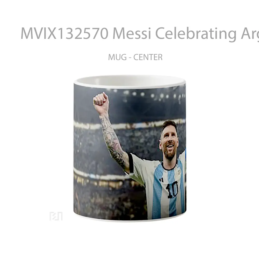 Mug Messi Celebrating Argentina National Team Gelas Keramik Unik