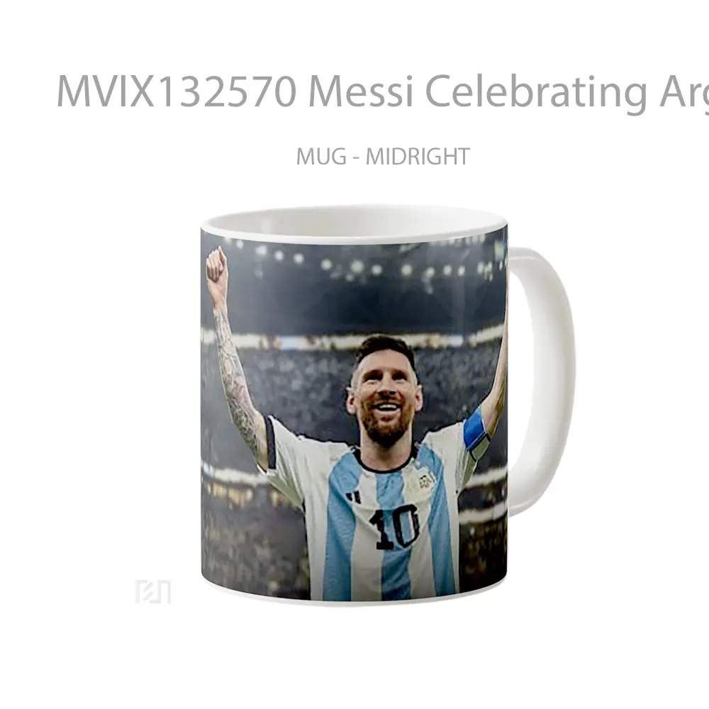 Mug Messi Celebrating Argentina National Team Gelas Keramik Unik - All-side / Desain