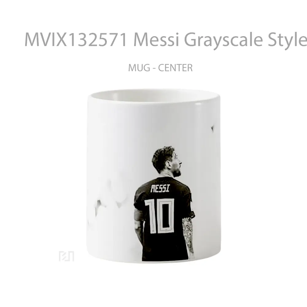 Mug Messi Grayscale Style Gelas Keramik Unik