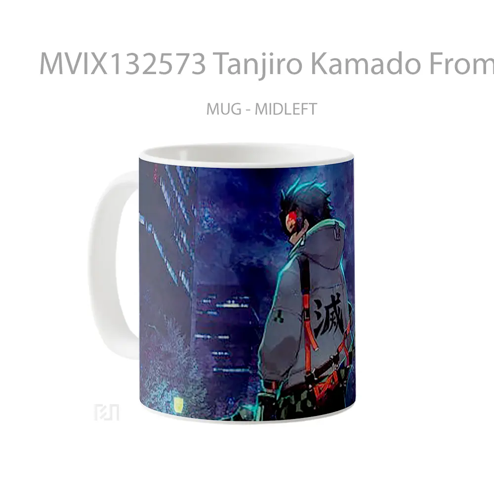 Mug Tanjiro Kamado From Demon Slayer V3 Cangkir Anime - All-side / Desain