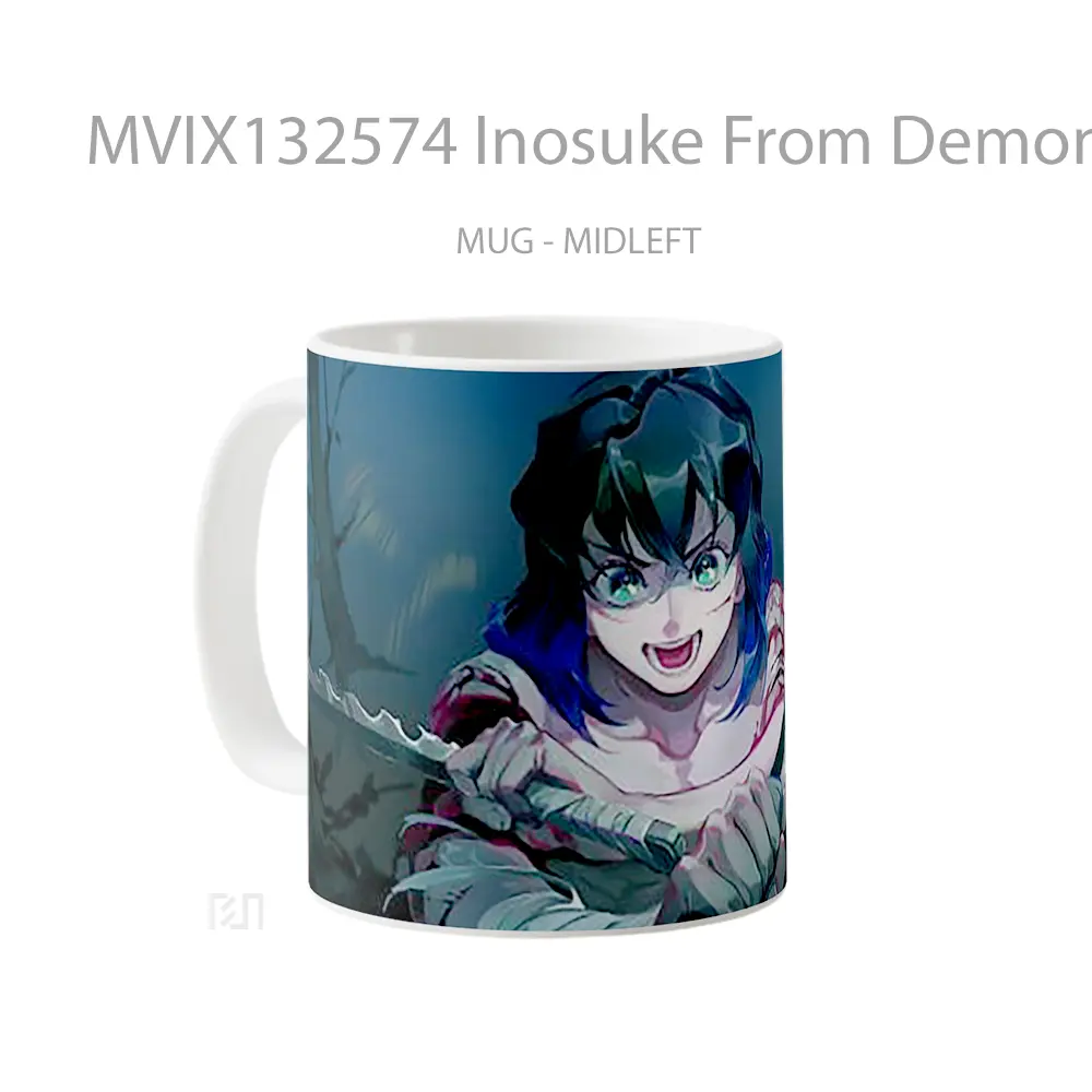 Mug Inosuke From Demon Slayer Cangkir Anime - All-side / Desain